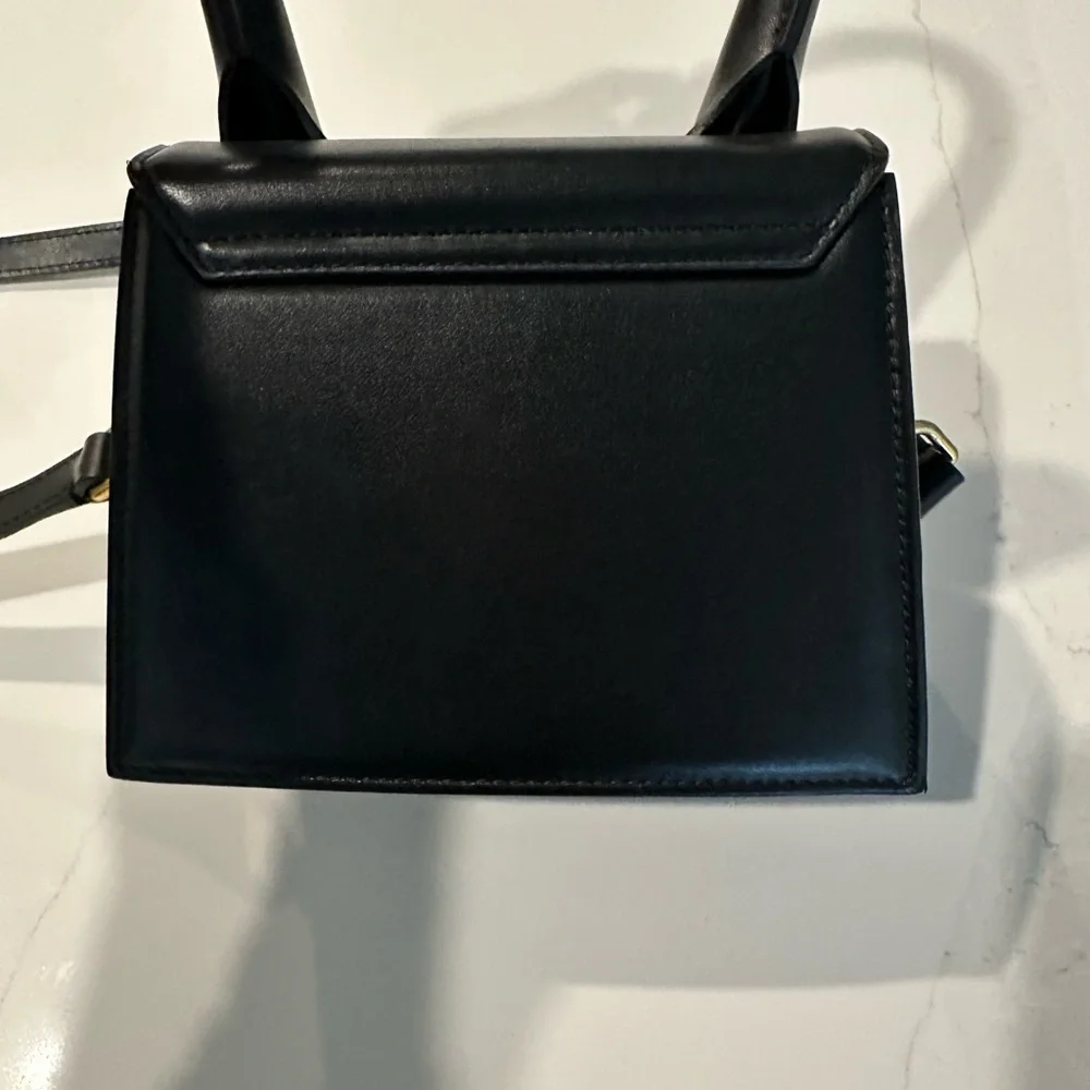 Jacquemus Black Leather Mini Top-Handle Shoulder Bag - Picture 3 of 6